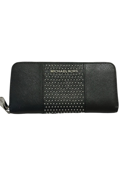 Michael Kors Accessories - Michael Kors Black Saffiano Leather Micro-Stud Continental Wallet